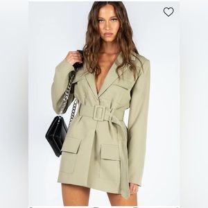 Lioness Steinway Green Mini Blazer Dress.